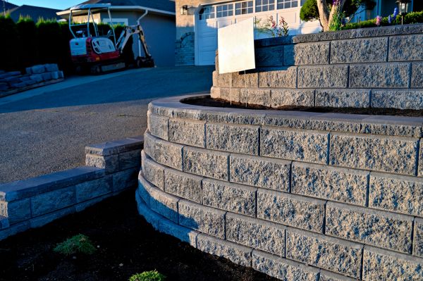 Stone Retaining Wall Repair in Barrington