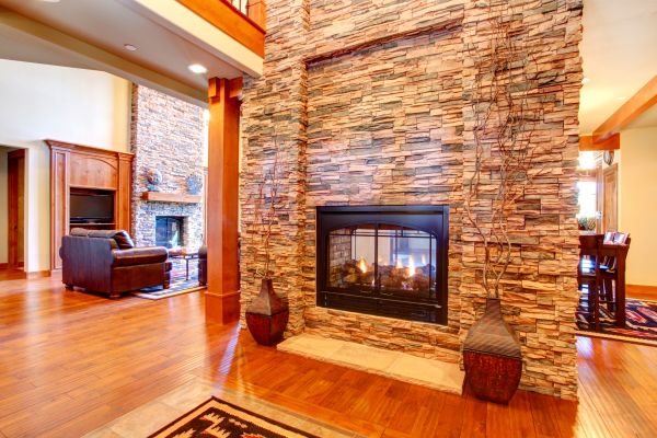 Stone Hearth Installation in Barrington